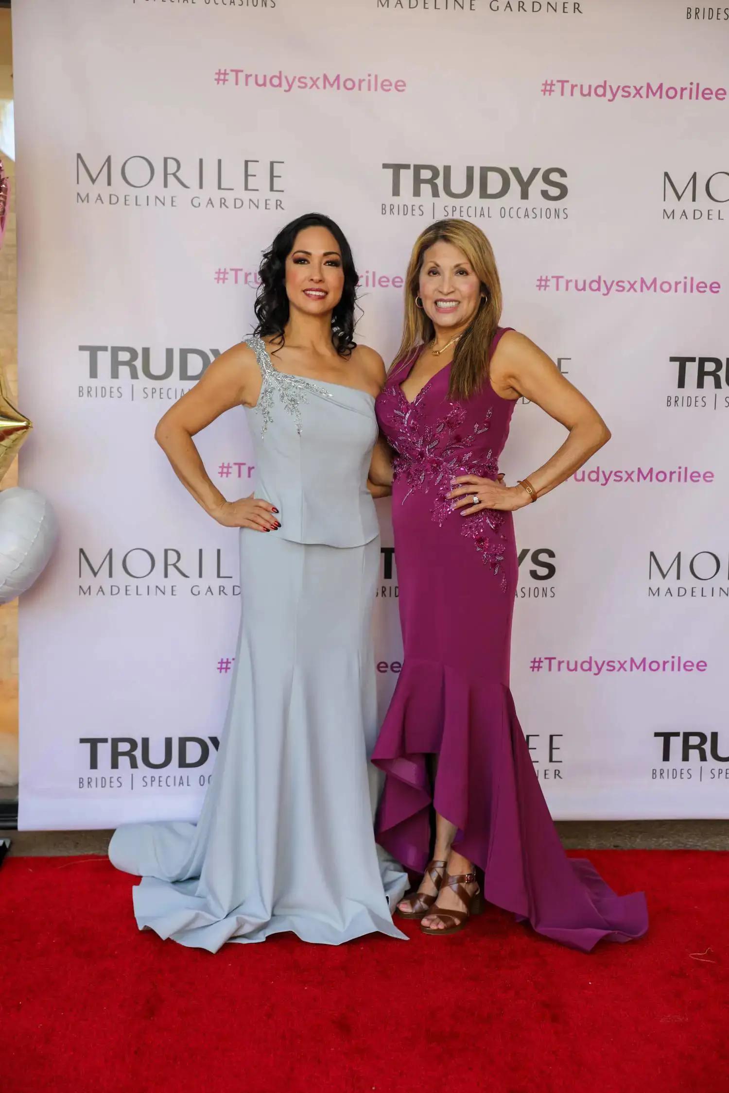 Two Models wearing MGNY gowns at Trudys Brides