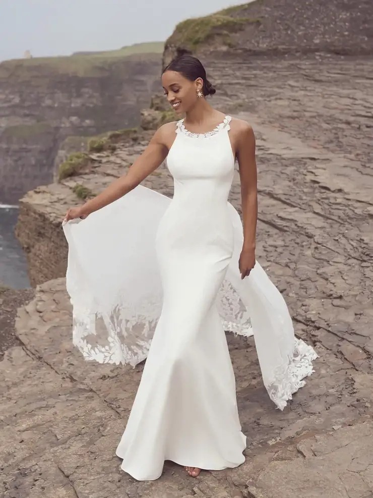 Model wearing a bridal dress