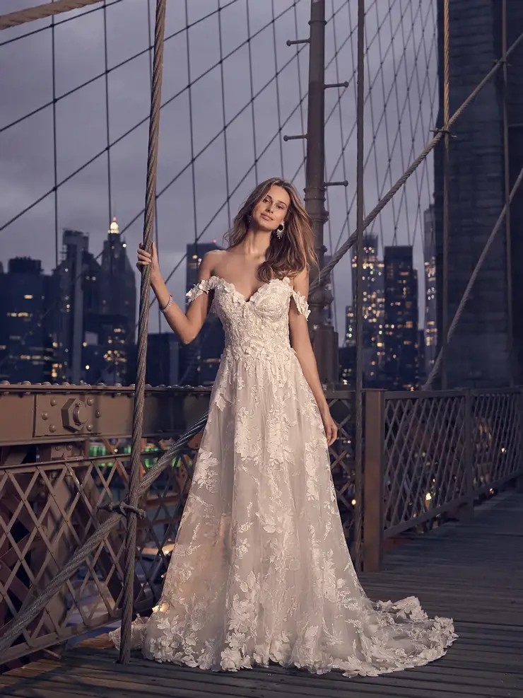 Model wearing a bridal gown