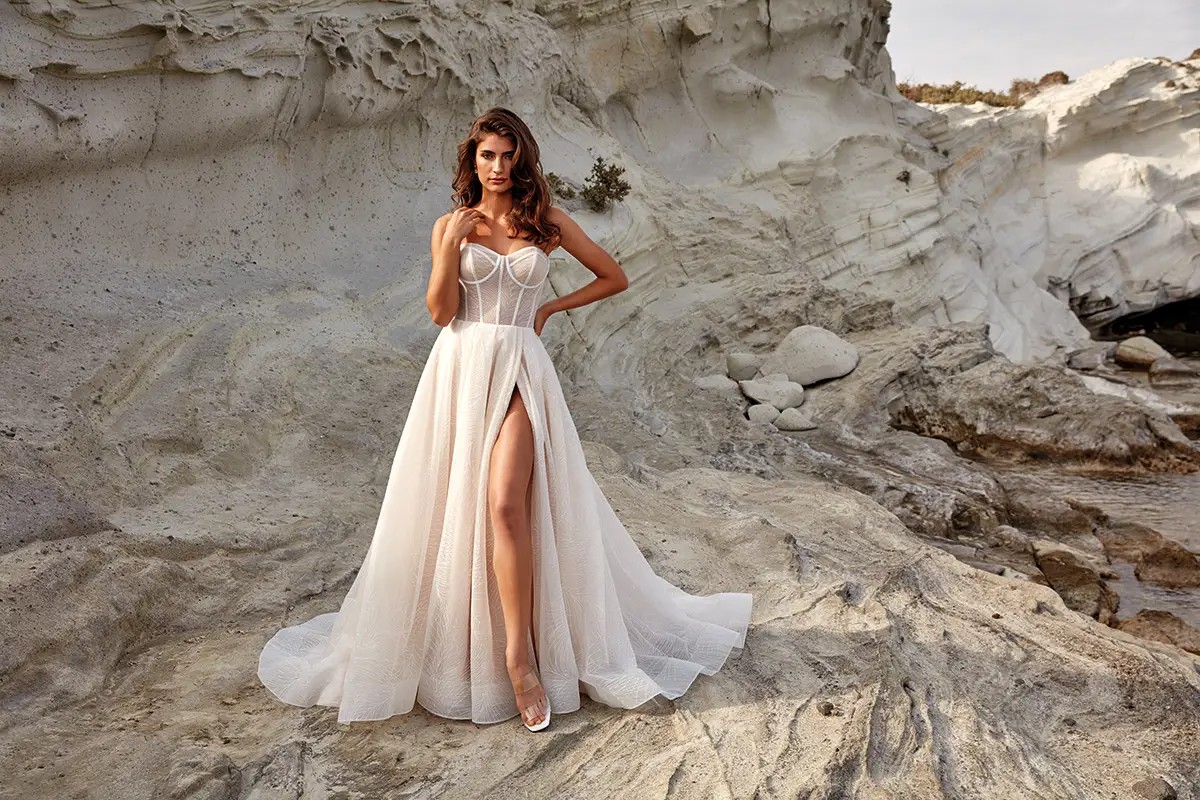 Model wearing Wedding Dress