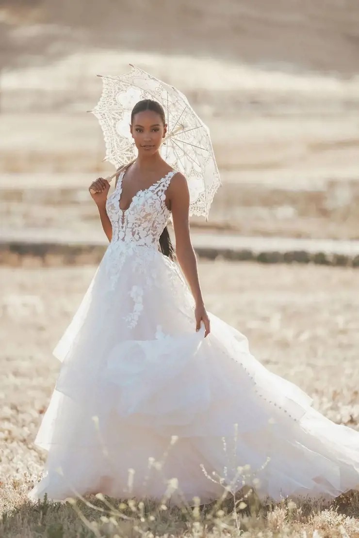 Model wearing a bridal gown