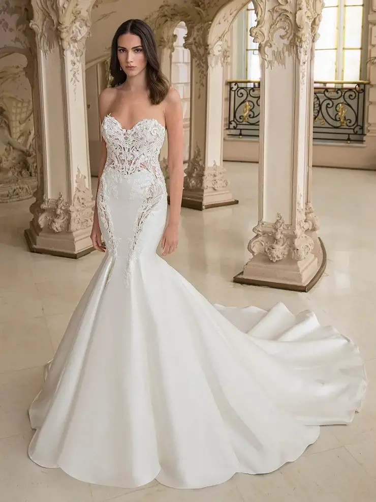 Model wearing a bridal gown