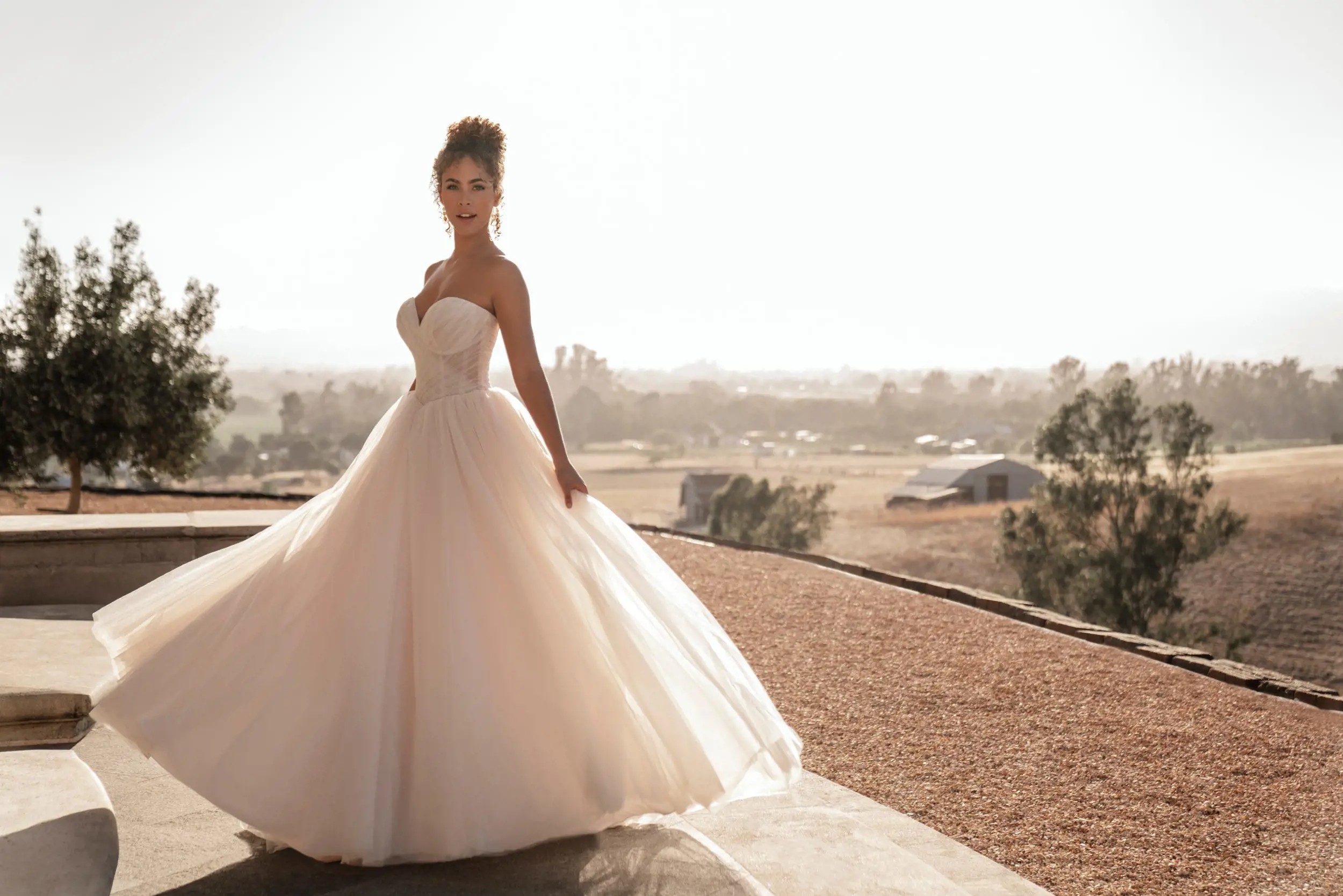 Model wearing a bridal gown