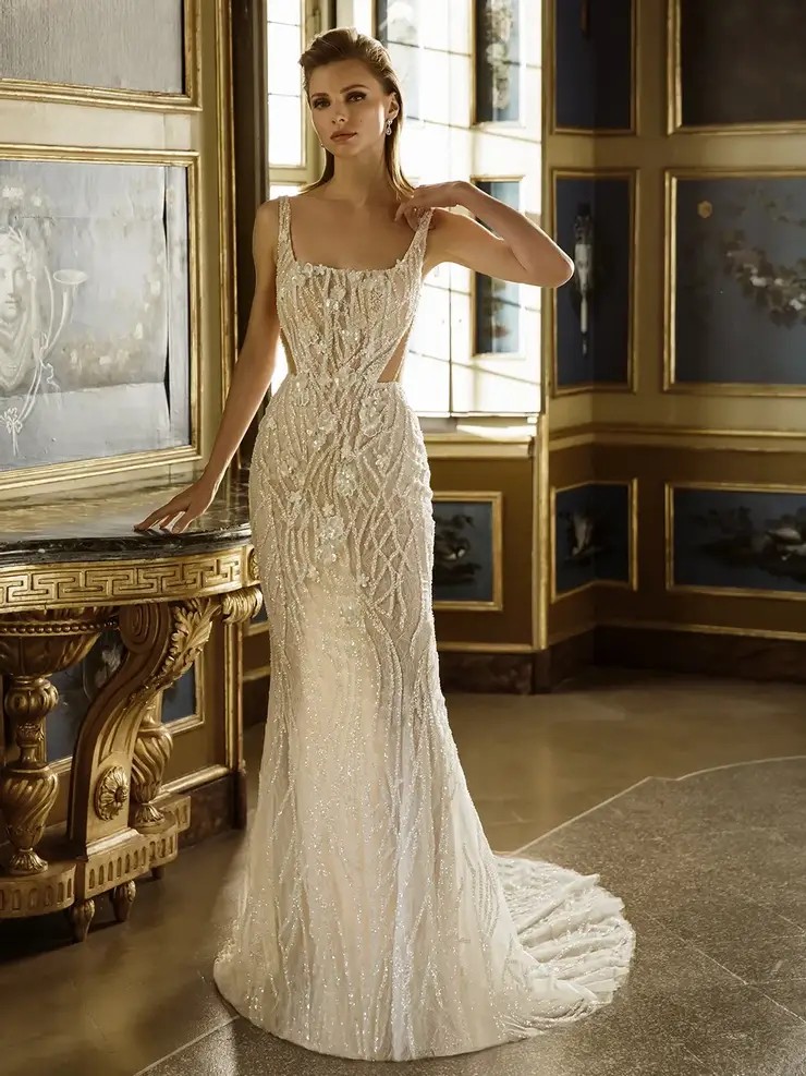 Model wearing a bridal gown