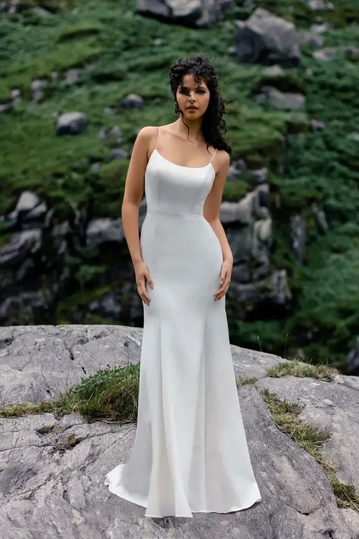Model wearing a bridal dress