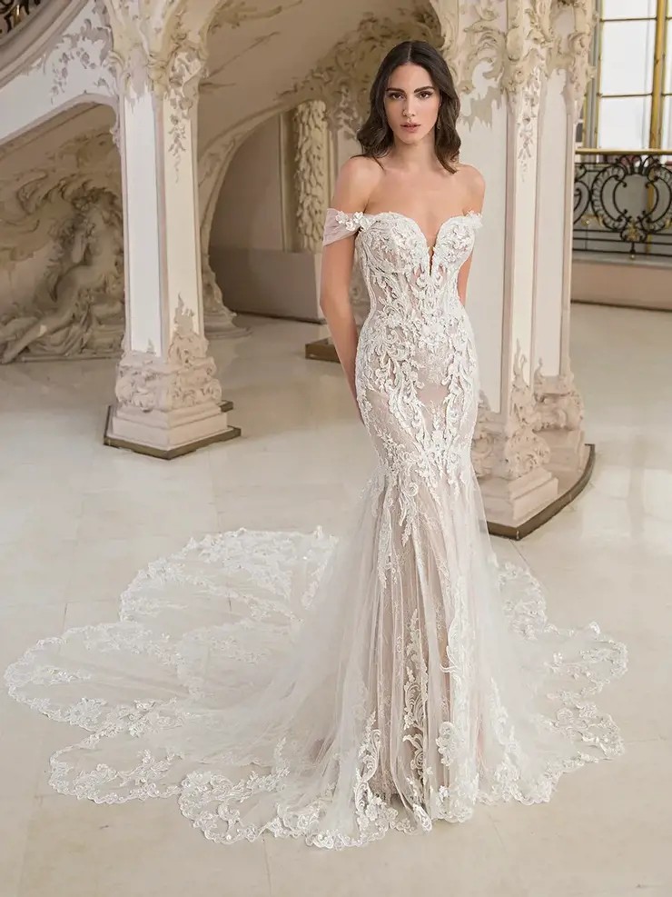 Model wearing a bridal gown