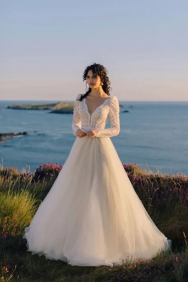 Model wearing a bridal gown