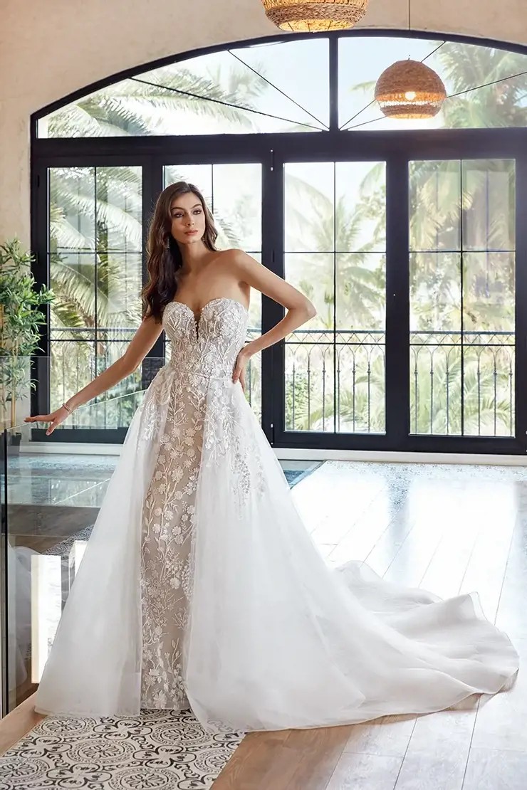 Model wearing a bridal gown