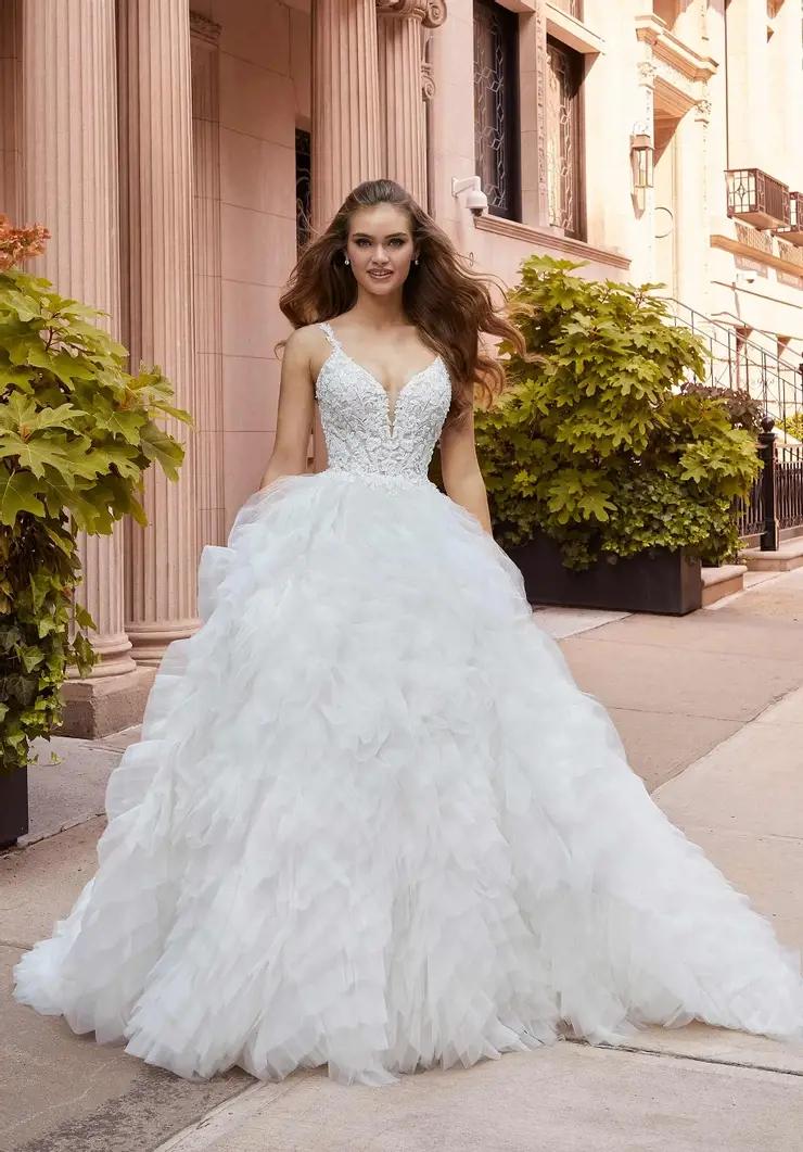 Model wearing a bridal gown