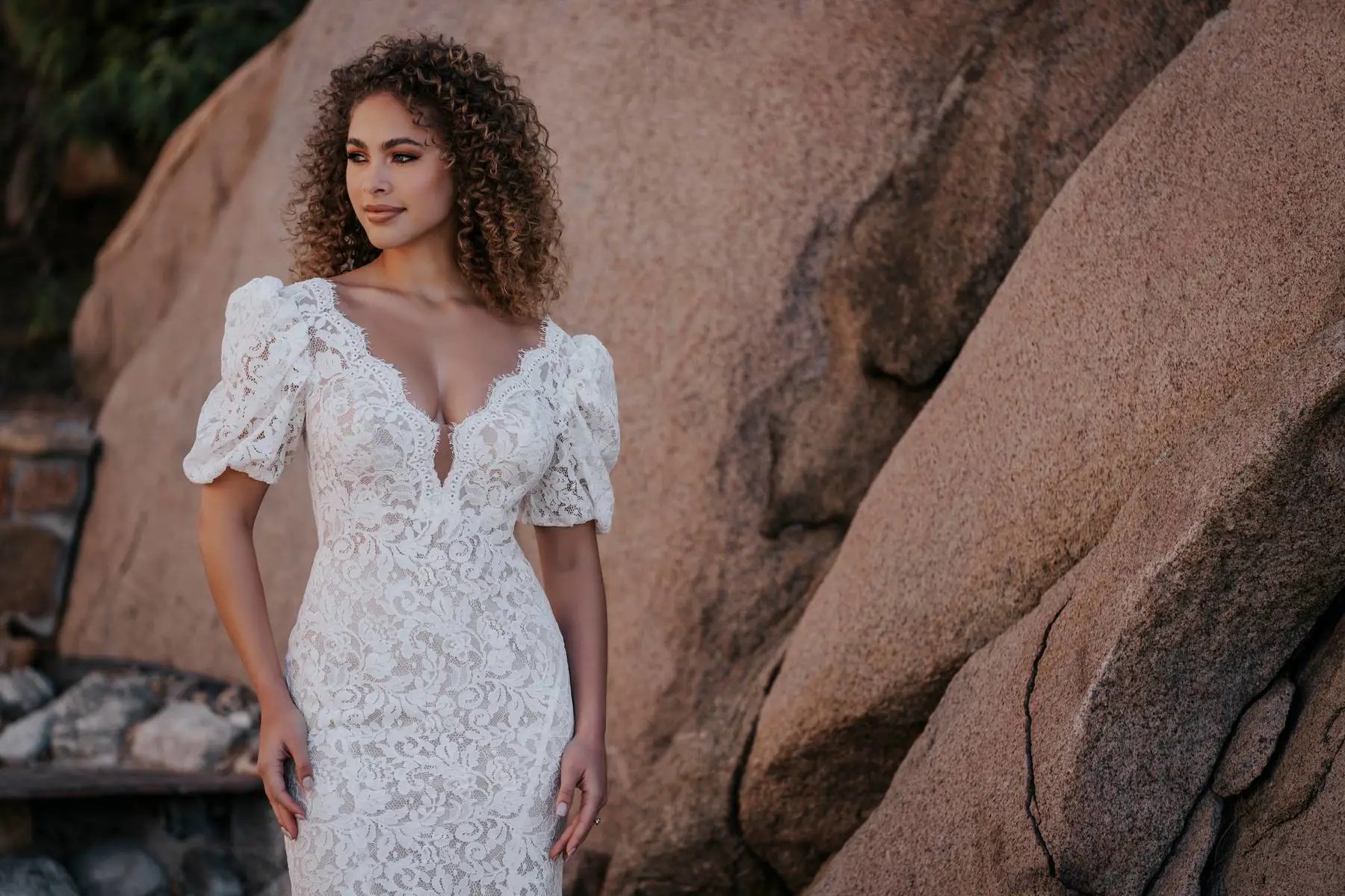 Model wearing Allure bridal gown