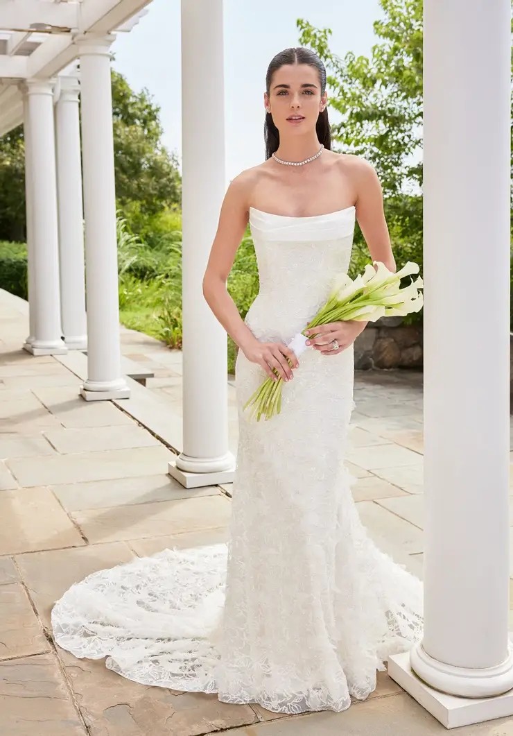 Model wearing a bridal dress