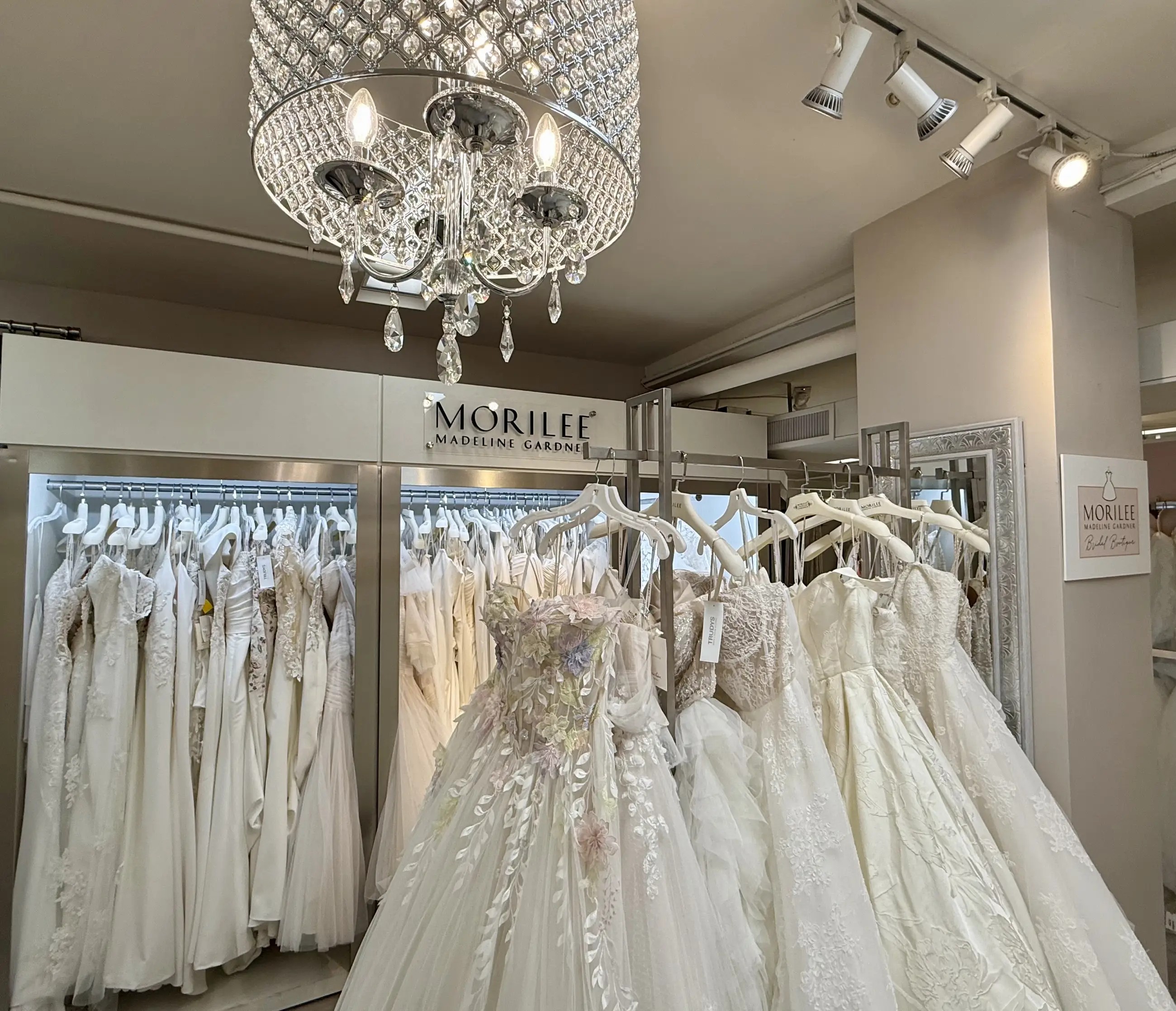 Morilee in store boutique at Trudys Brides
