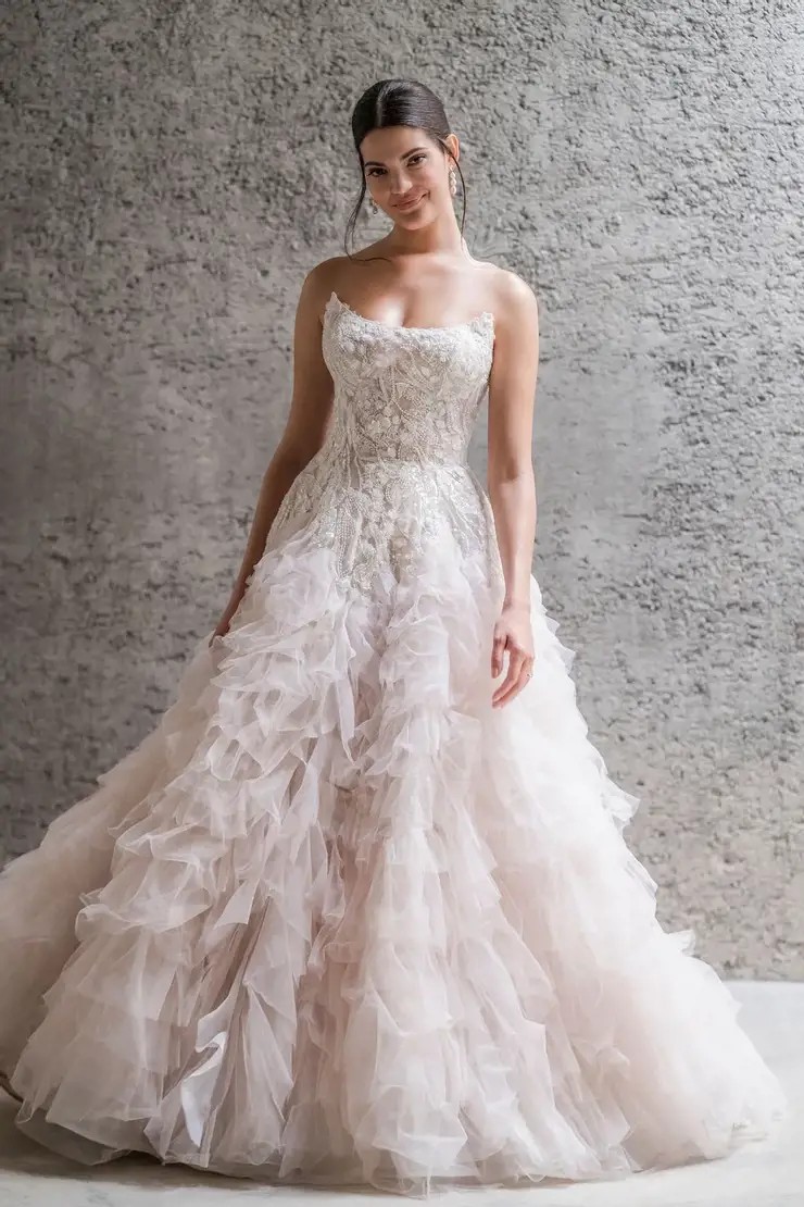 Model wearing a bridal dress