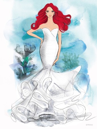 Disney Fairy Tale Weddings Style #Ariel D260 Ariel #7 thumbnail