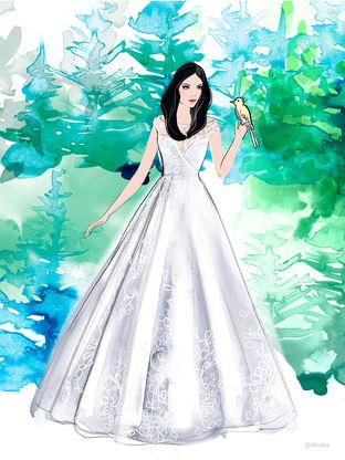 Disney Fairy Tale Weddings Style #Snow White D267 Snow White #14 thumbnail