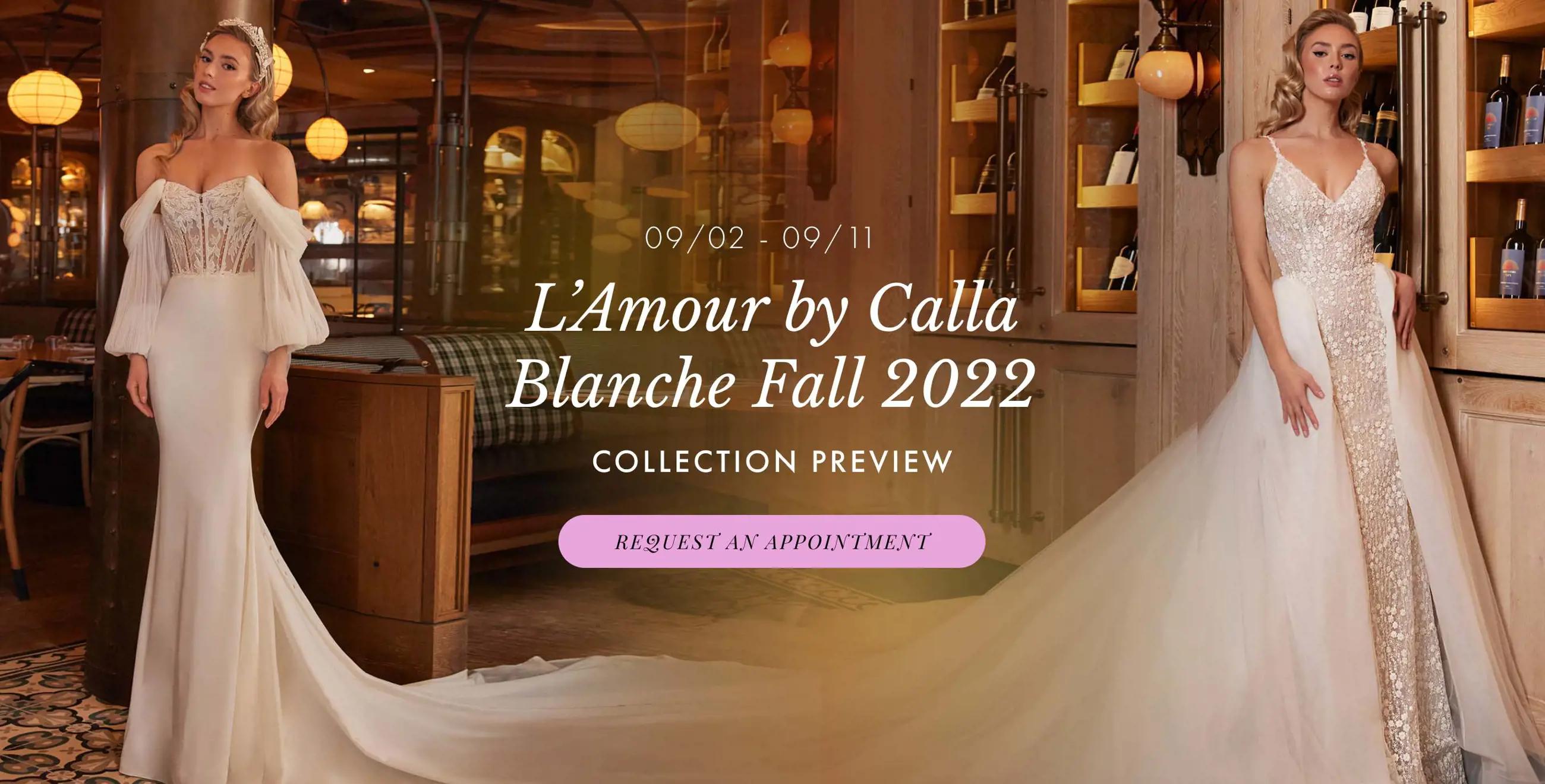 L'Amour by Calla Blanche Fall 2022 Collection Preview at Trudys Brides