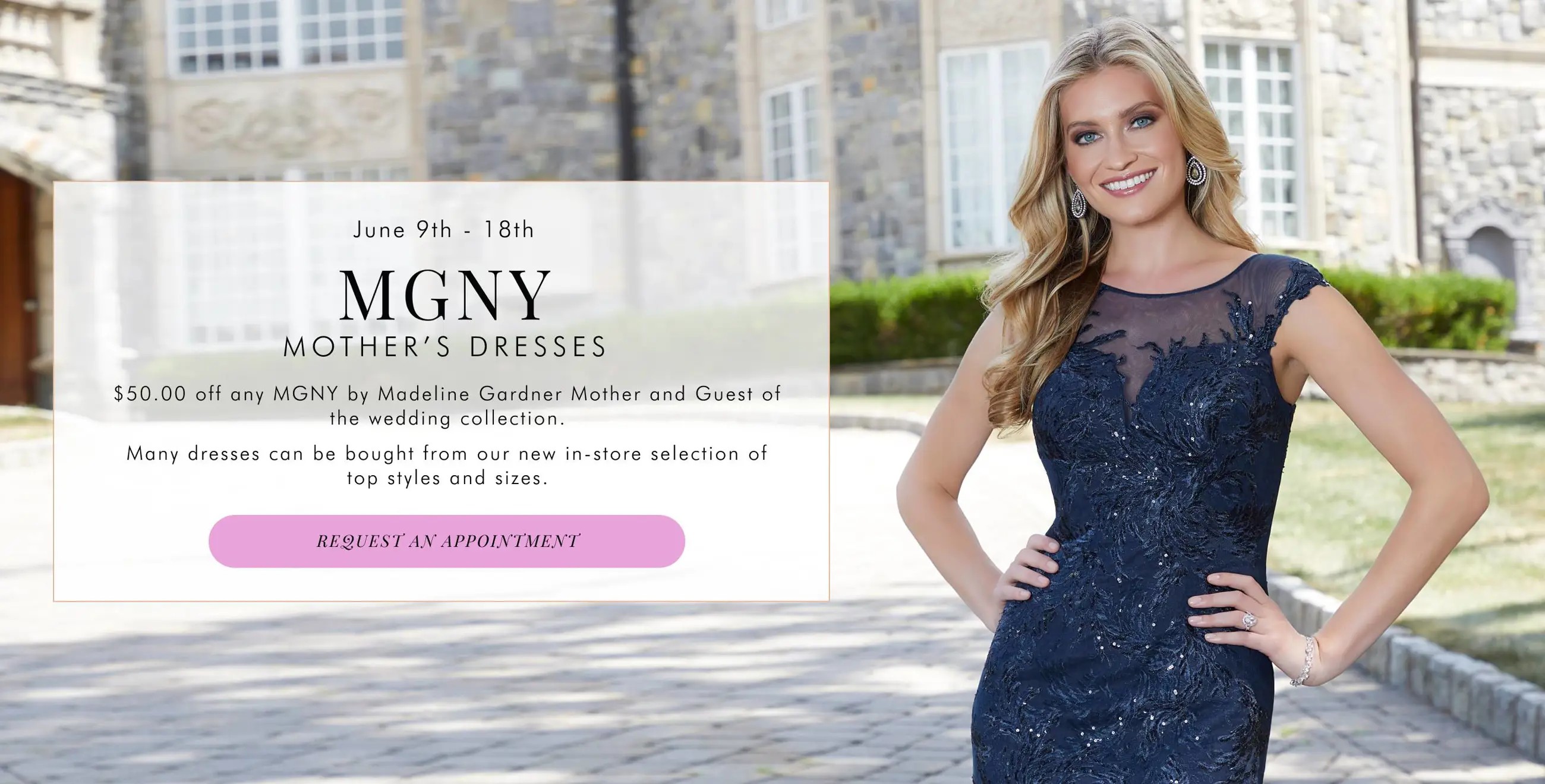 MGNY mother of the wedding dresses at Trudys Brides