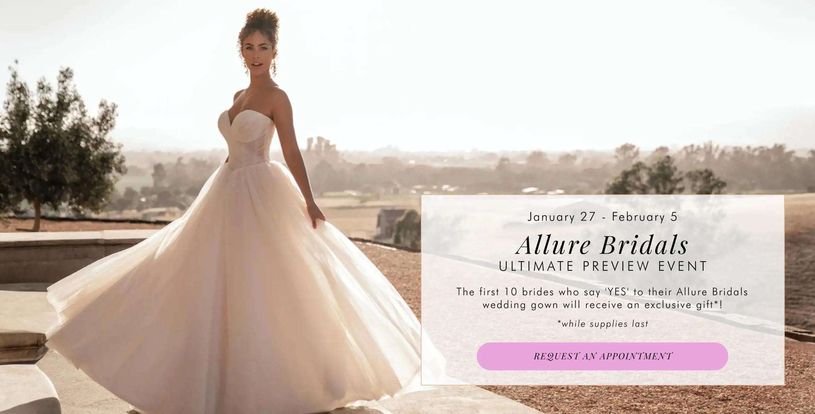 Allure Bridals collection preview at Trudys Brides