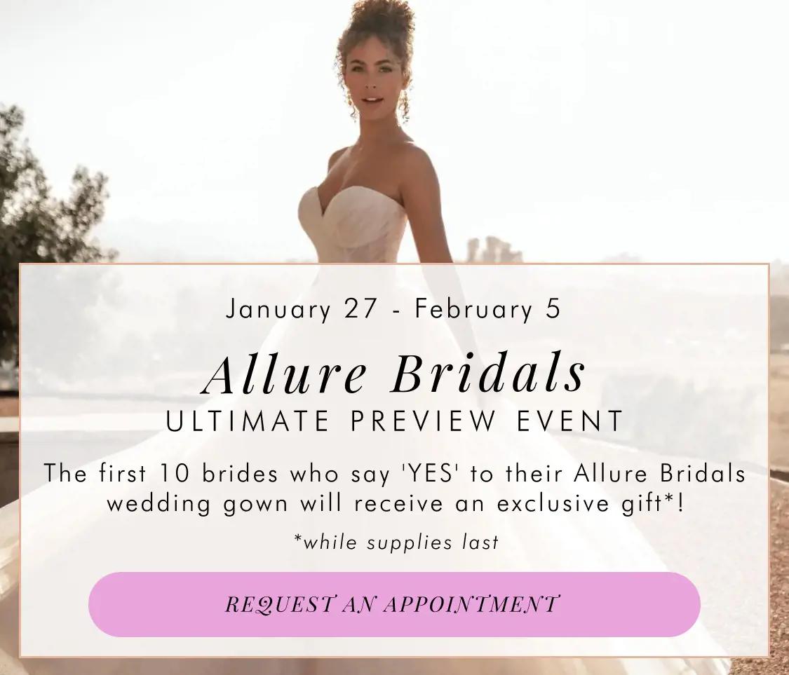 Allure Bridals collection preview at Trudys Brides