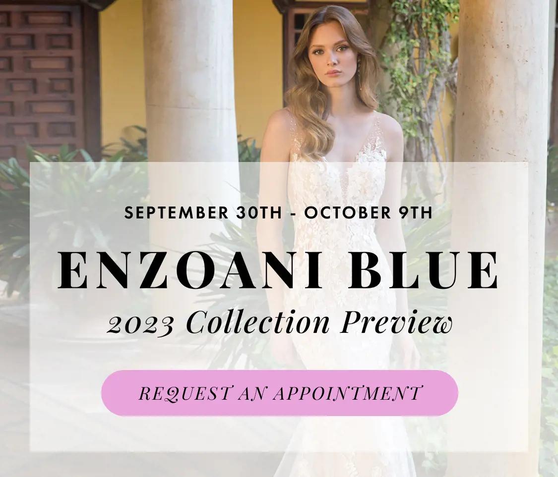 Enzoani Blue 2023 Collection Preview at Trudys Brides