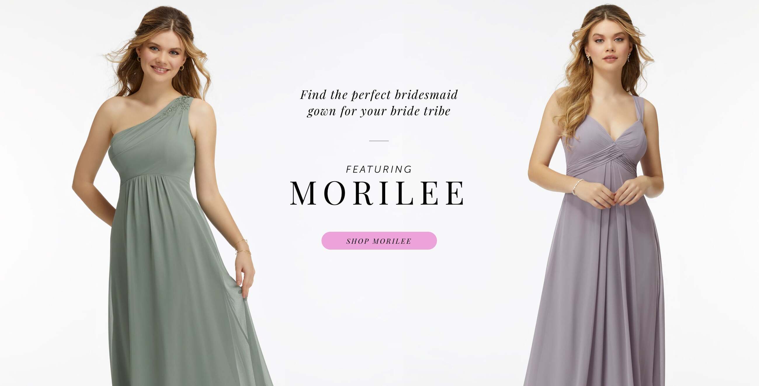 Morilee bridesmaids dresses at Trudys Brides. Desktop image.