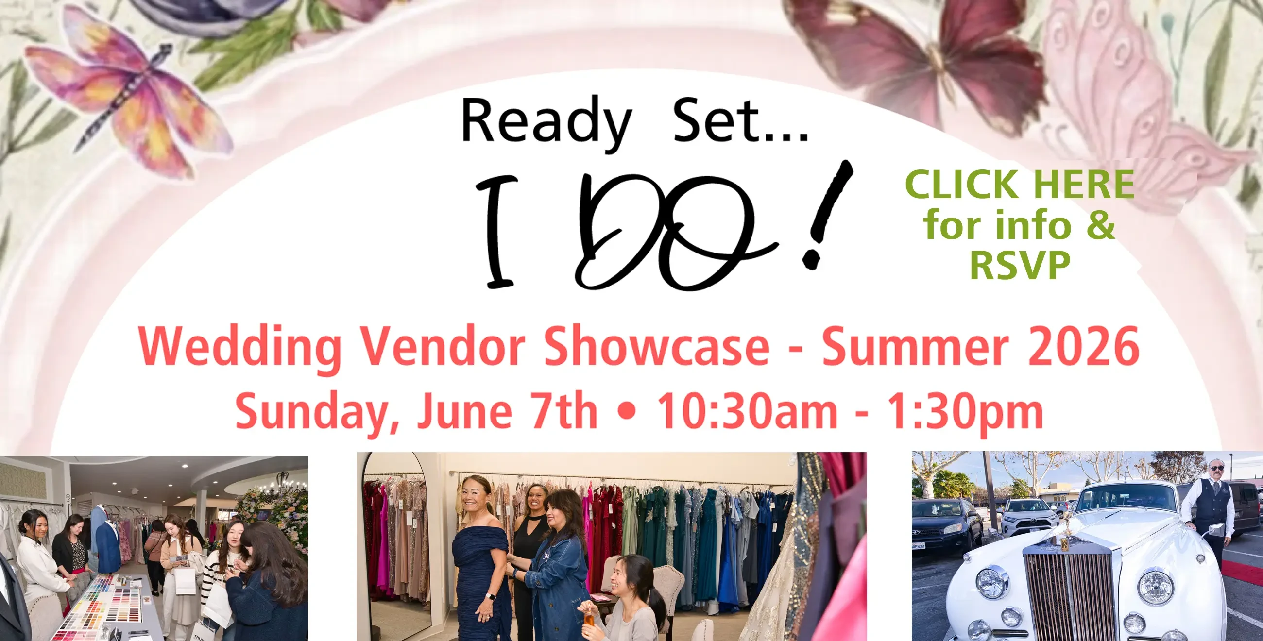 Ready Set, I Do vendor showcase banner at Trudys Brides