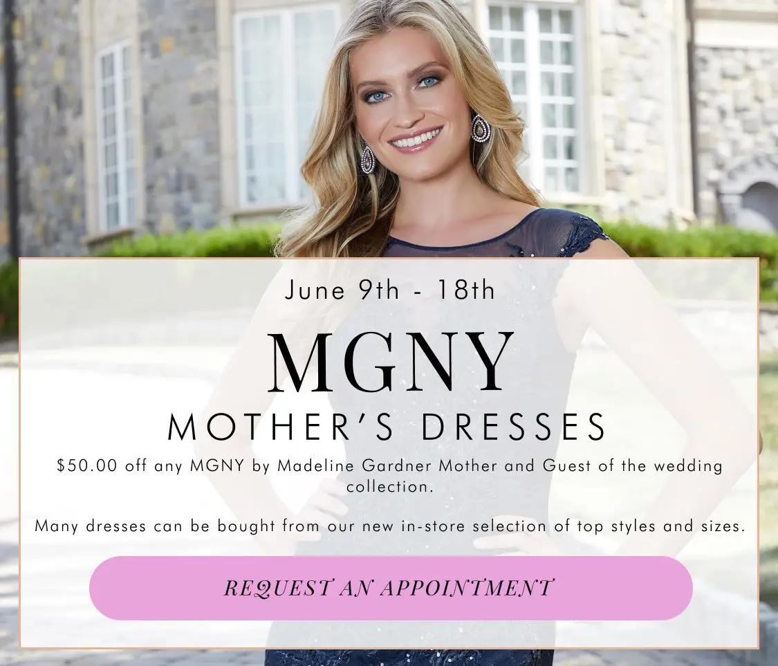MGNY mother of the wedding dresses at Trudys Brides