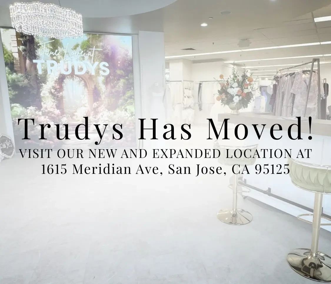 opening date banner for Trudys Brides