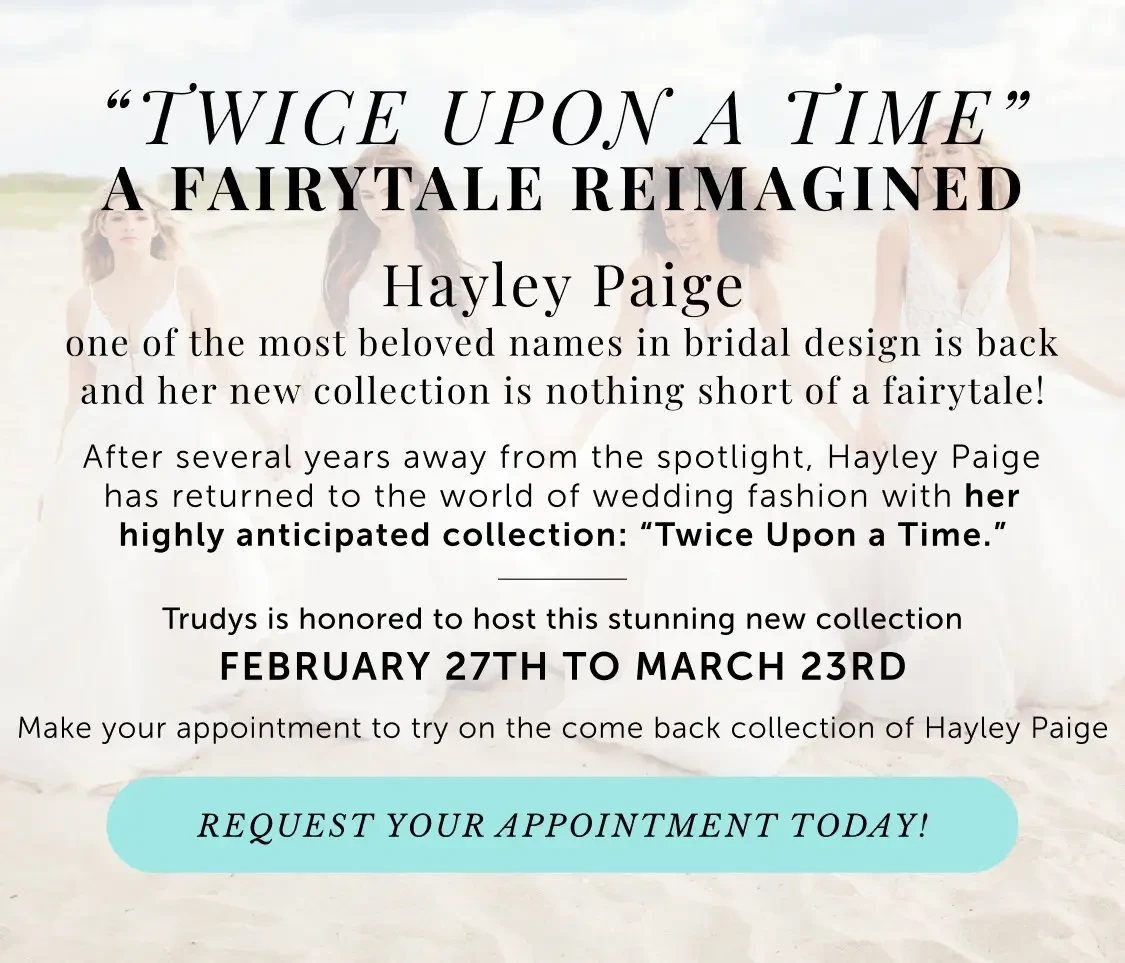 Hayley Page dresses at Trudys Brides