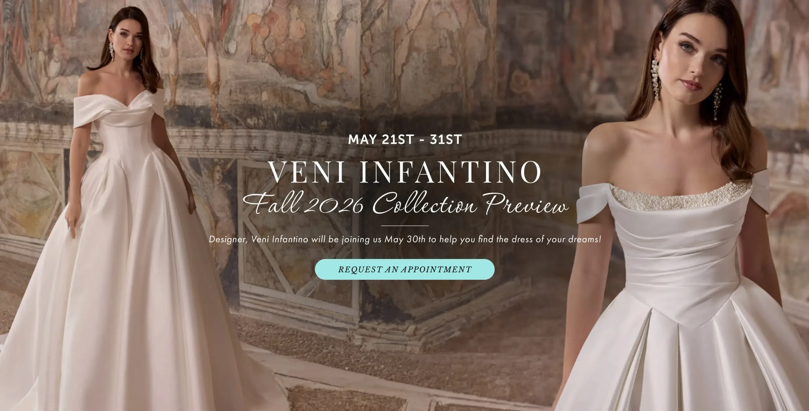 Veni Infantino trunk show at Trudys Brides