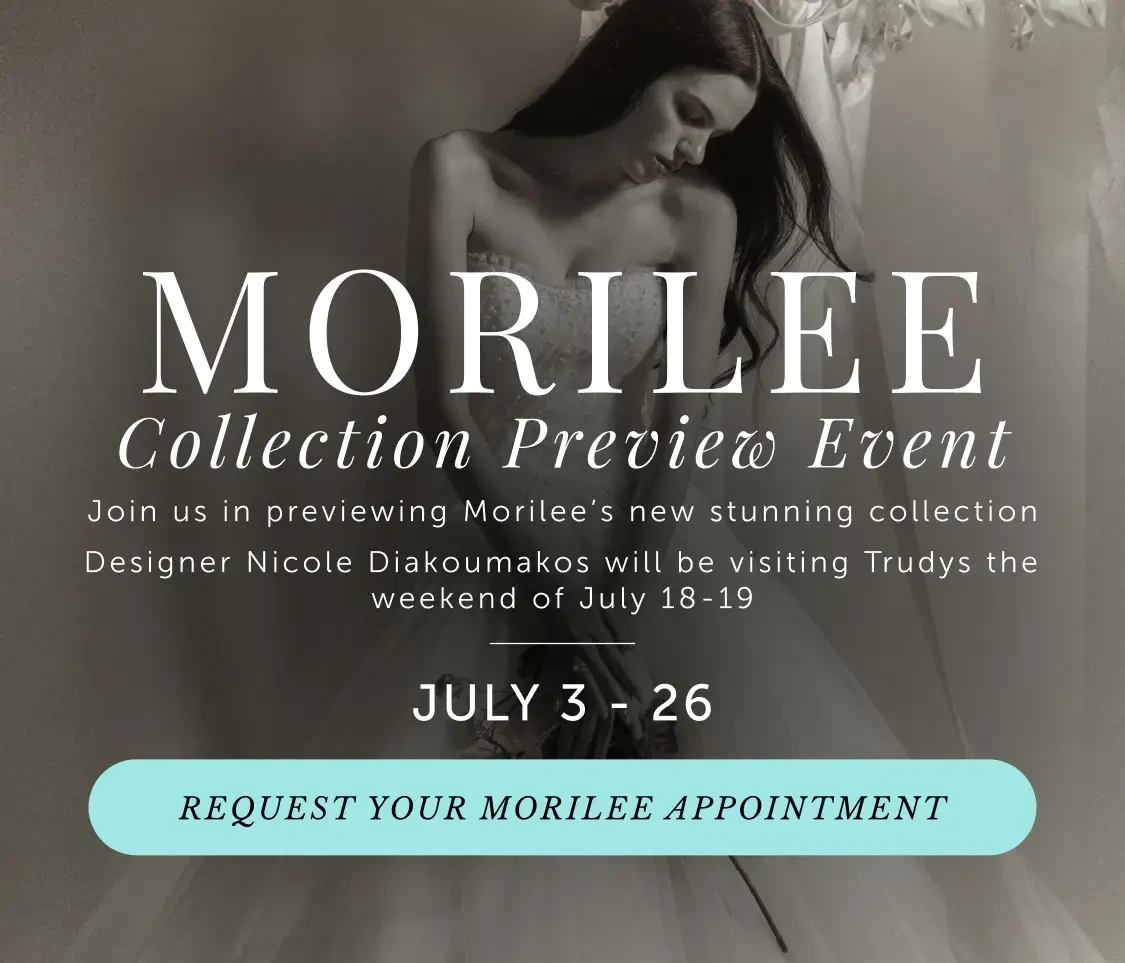 Morilee event at Trudys Brides banner