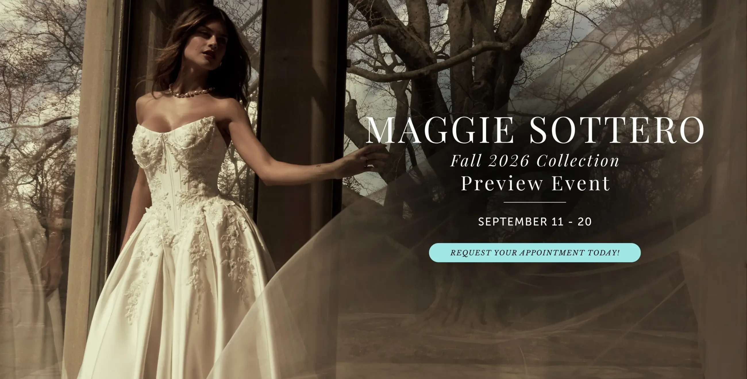 Maggie Sottero collection banner at Trudys Brides