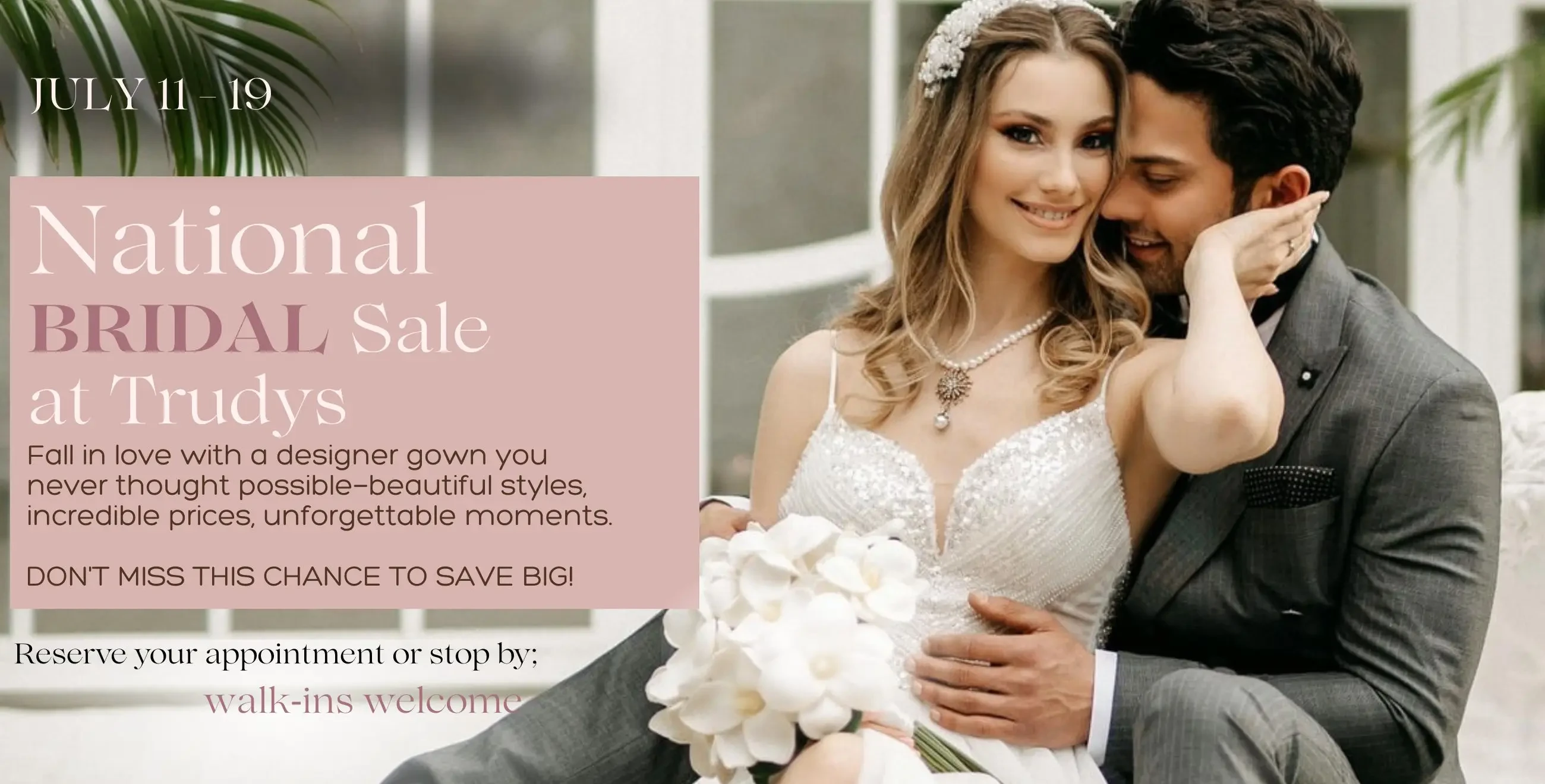 National bridal sale banner - desktop